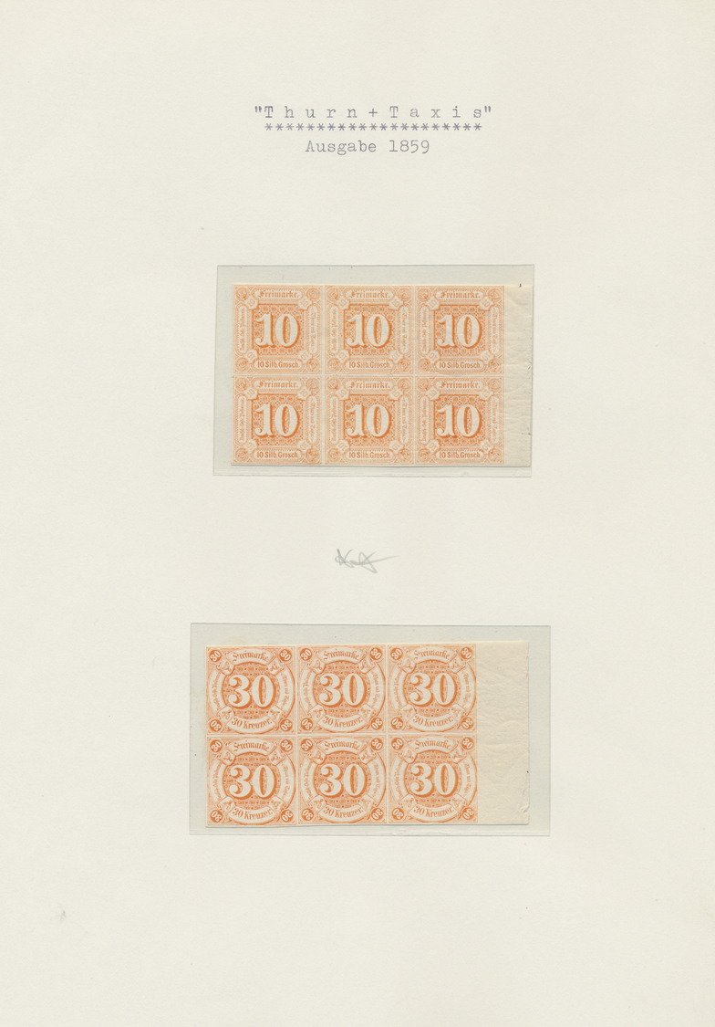 * Thurn & Taxis - Marken und Briefe: 1852/1867, reichhaltige ungebrauchte Sammlung Marken und Einheite