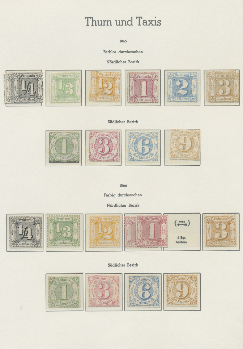* Thurn & Taxis - Marken und Briefe: 1852/1867, reichhaltige ungebrauchte Sammlung Marken und Einheite