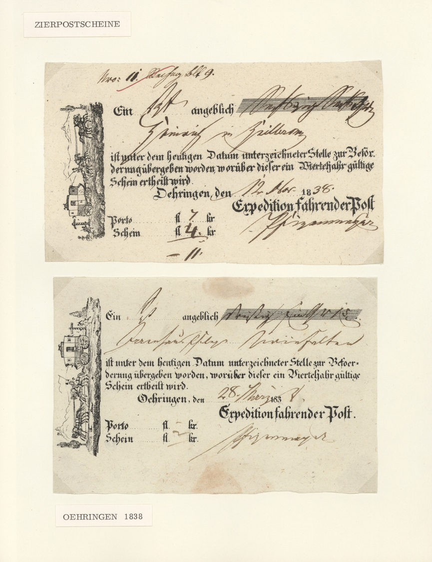 Br Württemberg - Vorphilatelie: Ab 1738, wertvolle Sammlung WÜRTTEMBERG Alt- und Vorphilabriefe sowie w