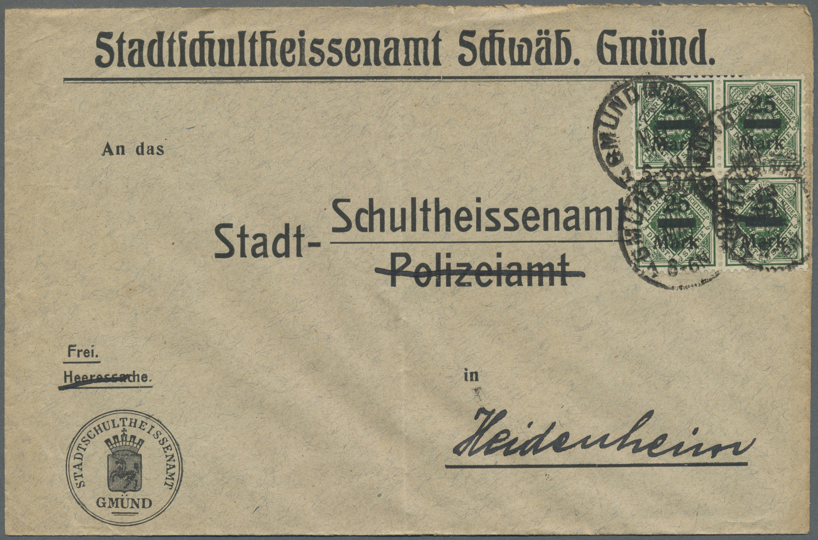 Br/GA Württemberg - Marken Und Briefe: 1873/1923, Partie Von Ca. 114 Briefen, Karten Und (meist Gebrauchte - Autres & Non Classés