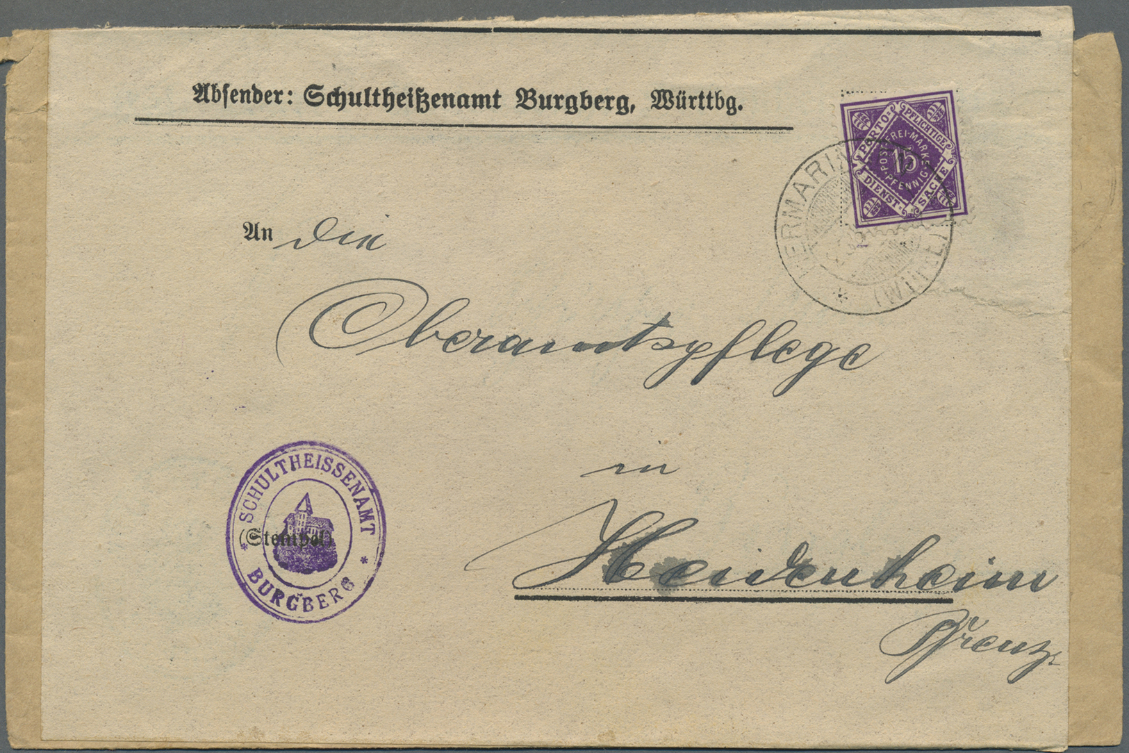 Br/GA Württemberg - Marken und Briefe: 1873/1923, Partie von ca. 114 Briefen, Karten und (meist gebrauchte