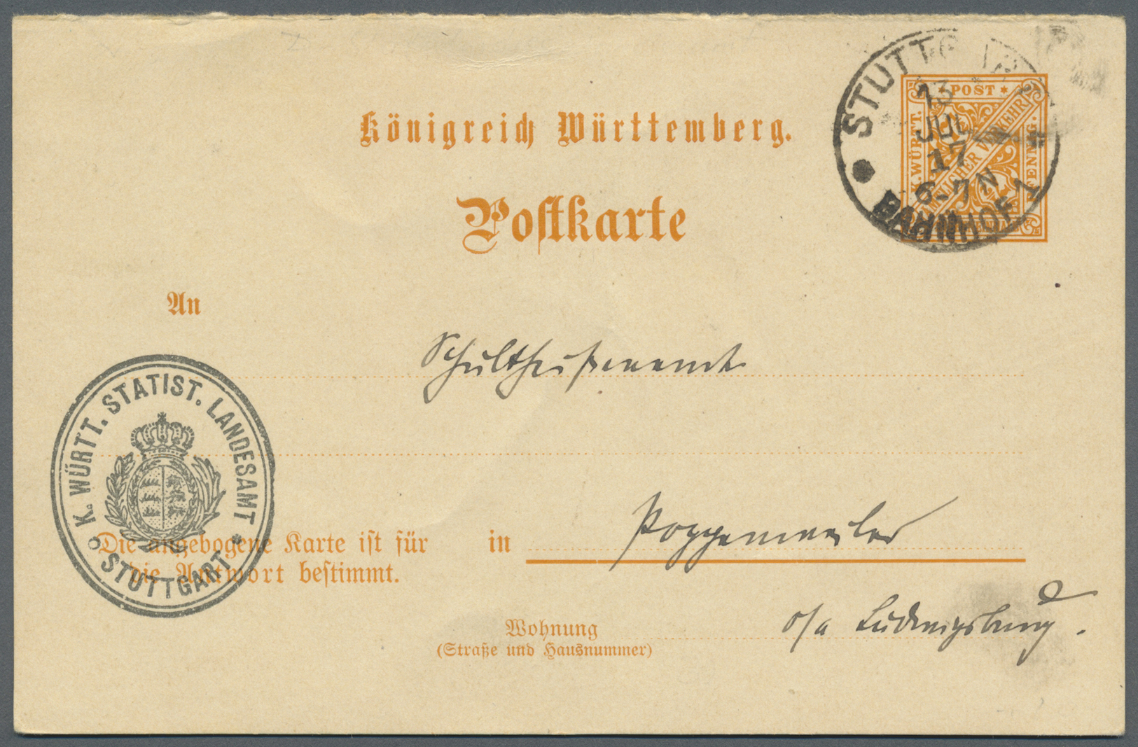 GA Württemberg - Ganzsachen: 1862/1920, Sehr Umfangreiche Sammlung Ab U 1 Bis DPB 67, Insgesamt 807 Nur - Autres & Non Classés