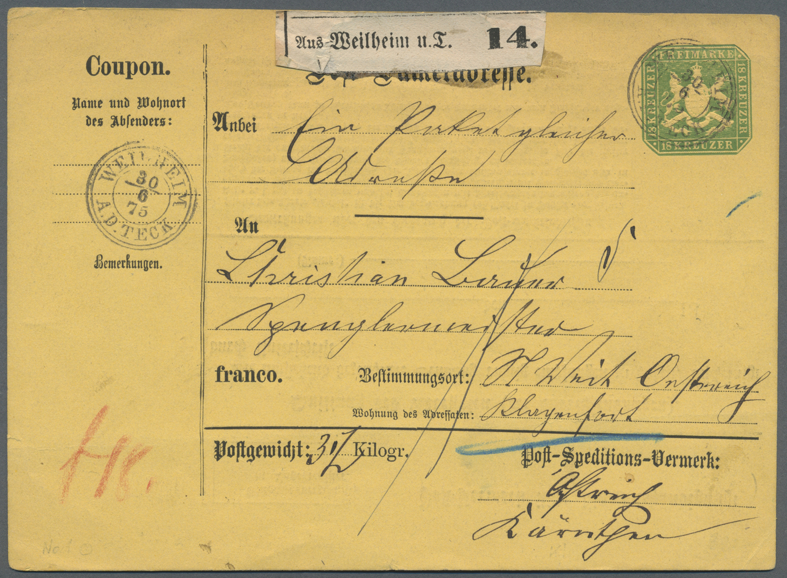 GA Württemberg - Ganzsachen: 1862/1920, sehr umfangreiche Sammlung ab U 1 bis DPB 67, insgesamt 807 nur