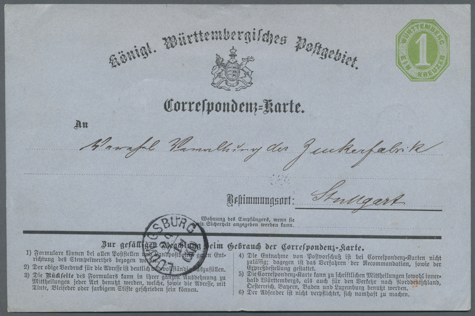 GA Württemberg - Ganzsachen: 1862/1920, sehr umfangreiche Sammlung ab U 1 bis DPB 67, insgesamt 807 nur