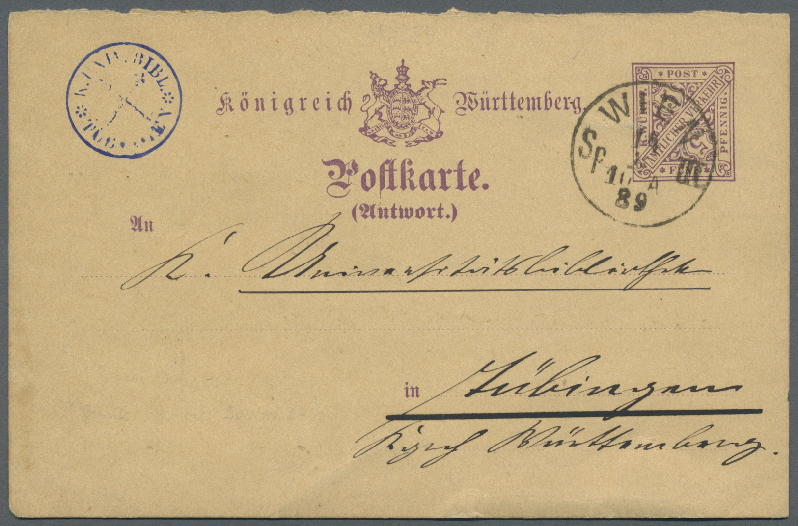 GA Württemberg - Ganzsachen: 1862/1920, sehr umfangreiche Sammlung ab U 1 bis DPB 67, insgesamt 807 nur