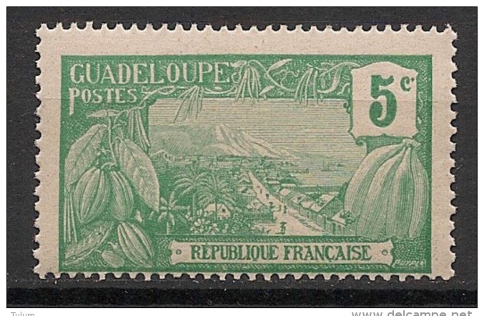 Guadeloupe - 1905-07 - N°Yv. 58 - Mont Houelmont 5c - Neuf Luxe ** / MNH / Postfrisch - Unused Stamps