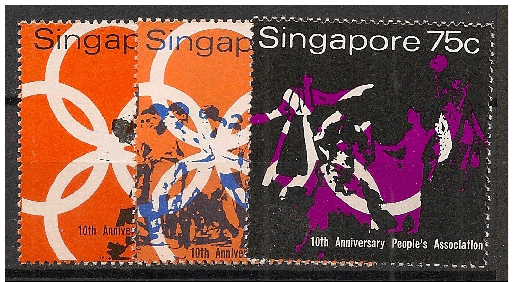 Singapour - 1970 - N°Yv. 112 à 114 - People's Association - Neuf Luxe ** / MNH / Postfrisch - Singapore (1959-...)