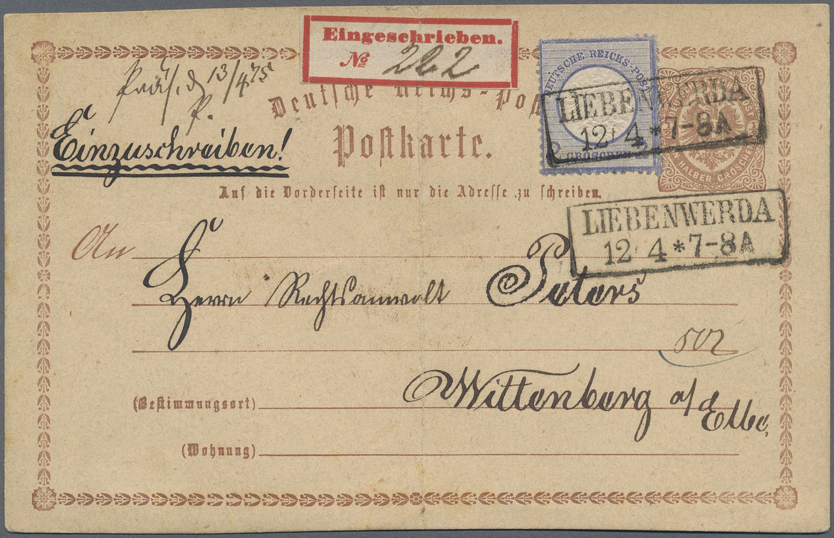 Br/GA Deutsches Reich - Brustschild: 1872, BRUSTSCHILDE-BRIEFRARITÄTEN-SAMMLUNG - außergewöhnliche Sammlun