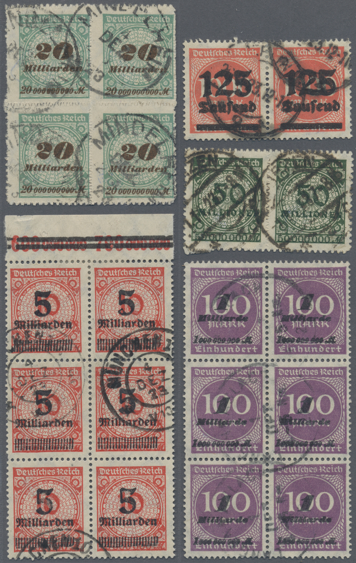 O Deutsches Reich - Inflation: 1923, Partie Von Nur Gestempelten Marken Der Hochinflation, Alle INFLA- - Lettres & Documents