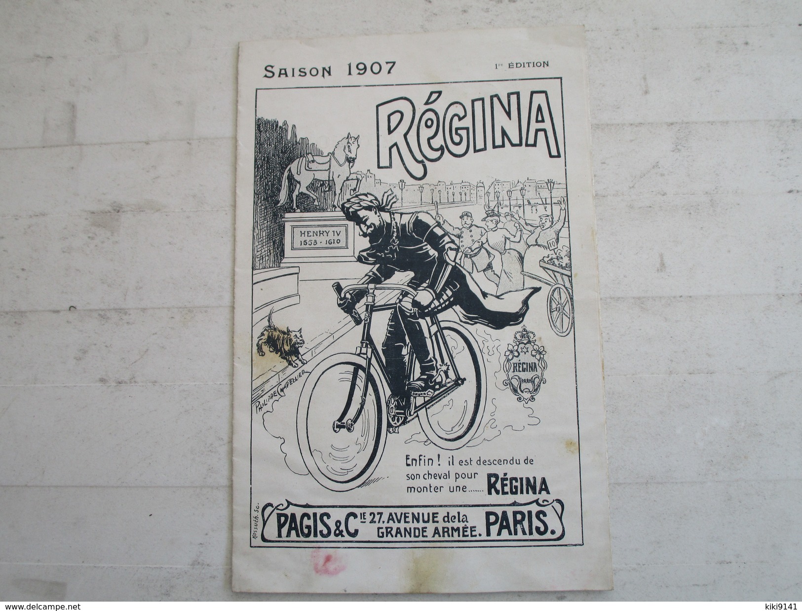 "REGINA" . Bicyclettes & Motocyclettes . PAGIS & Cie 27, Avenue De La Grande Armée à PARIS (8 Pages Toutes Représentées) - Publicités