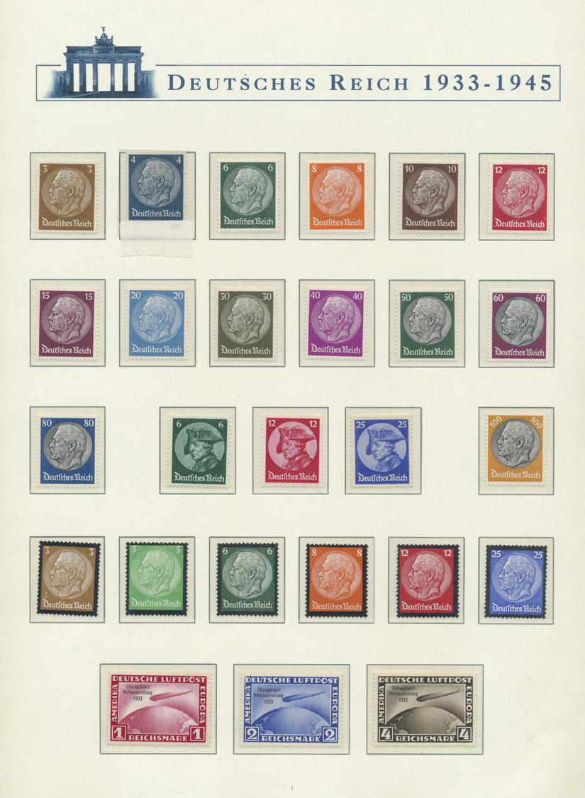**/* Deutsches Reich - 3. Reich: 1933/1945, Die Briefmarken Des Deutschen Reiches In Einem Vordruckalbum - Ongebruikt