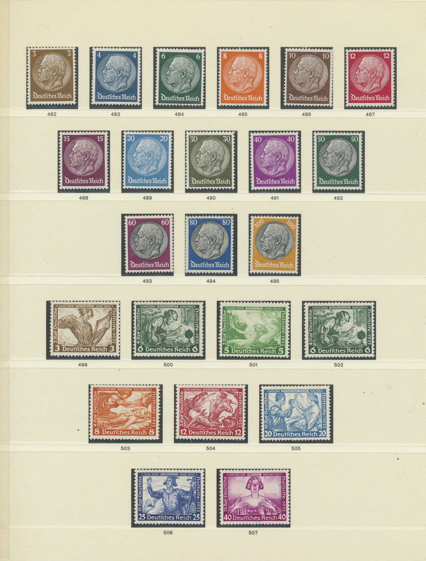 **/* Deutsches Reich - 3. Reich: 1933/1945, Die Briefmarken Des Deutschen Reiches In Einem Vordruckalbum - Ongebruikt