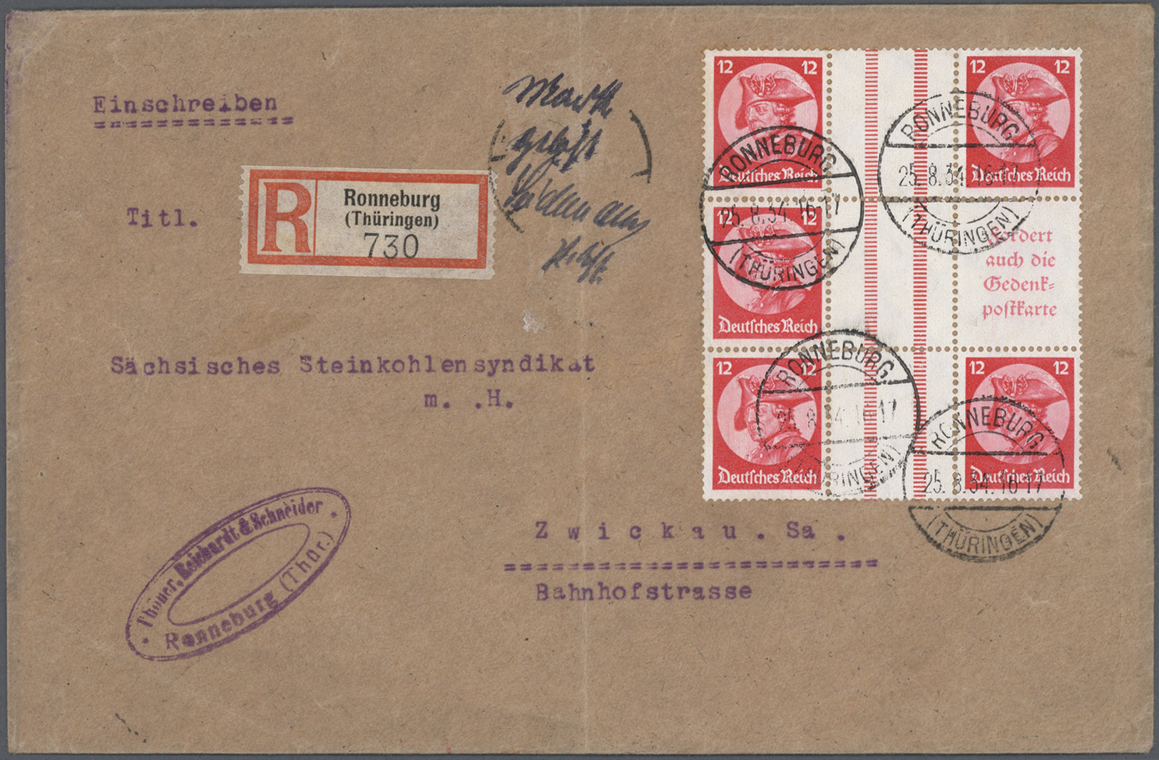 Br Deutsches Reich - Zusammendrucke: 1933/1941, Partie Von Fast 80 Briefen Mit Zusammendruck-Frankature - Se-Tenant