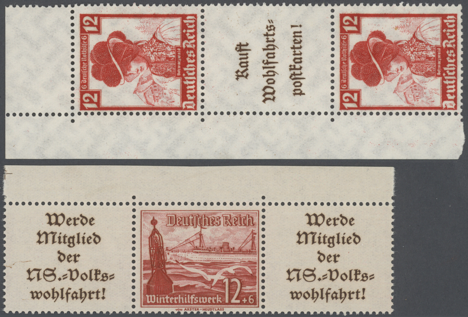 ** Deutsches Reich - Zusammendrucke: 1933/1940, Postfrische Sammlungspartie Mit U.a. Fridericus 1933 Ko - Zusammendrucke