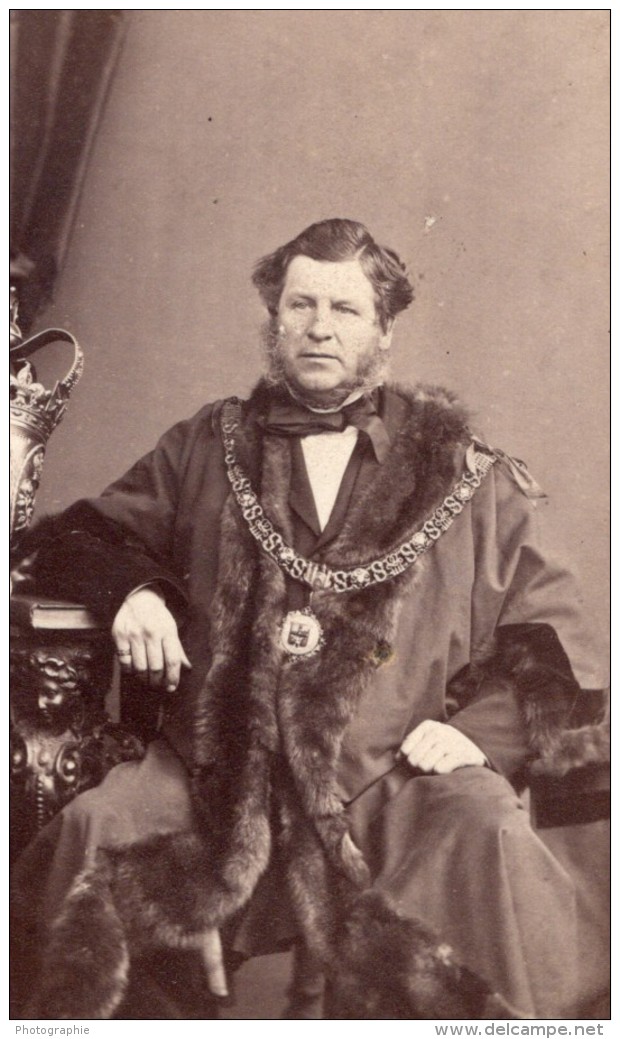 Maire De Sheffield? W.E. Laycock Lord Mayor Ancienne Photo CDV John Burton 1865 - Old (before 1900)