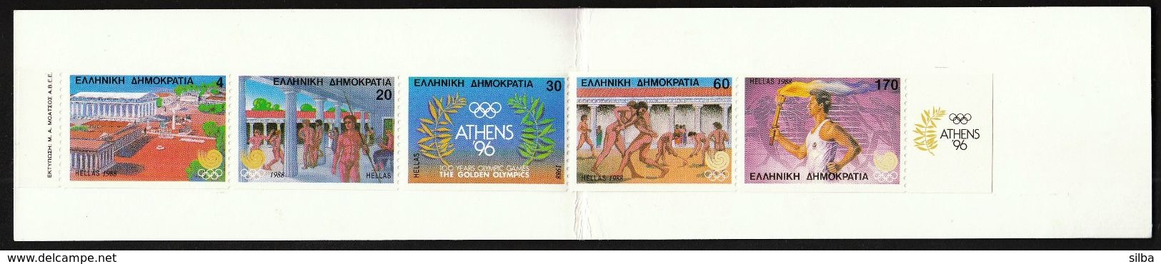Greece 1988 / Olympic Games Seoul / Wrestling / Modern Olympics Centenary Emblem / MNH - Ete 1988: Séoul