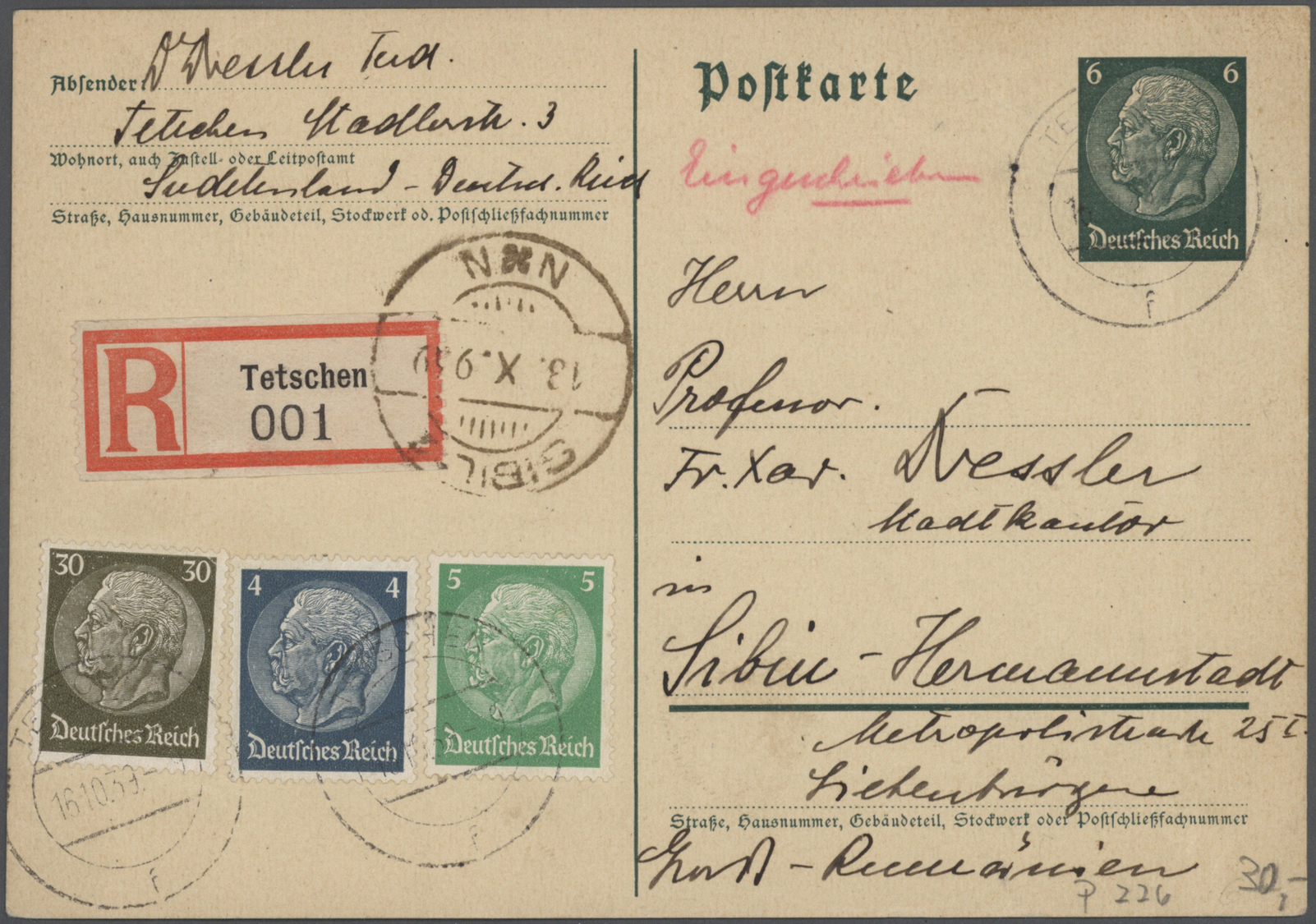 GA Deutsches Reich - Ganzsachen: 1882/1940, schöne und gehaltvolle Sammlung mit 63 Ganzsachen ab Kaiser
