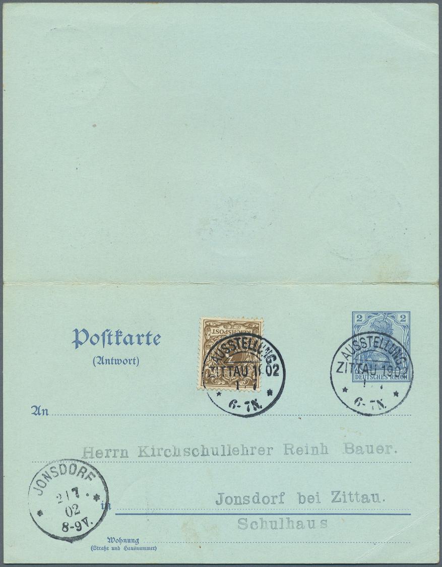 GA Deutsches Reich - Stempel: 1902/1914, 150 Ganzschenkarten und -kartenbriefe meist Ausgabe 1902 mit D