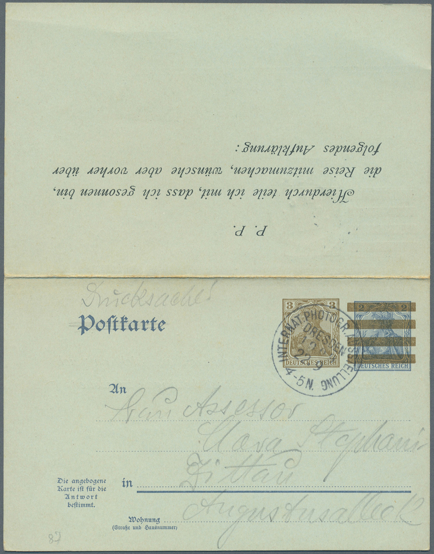 GA Deutsches Reich - Stempel: 1902/1914, 150 Ganzschenkarten und -kartenbriefe meist Ausgabe 1902 mit D
