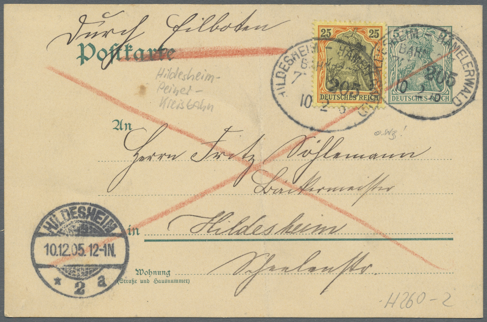 Br/GA/ Deutsches Reich - Bahnpost: 1894/1943, Kleinbahnen Westdeutschland, Norddeutschland, Hessen u. Harz,