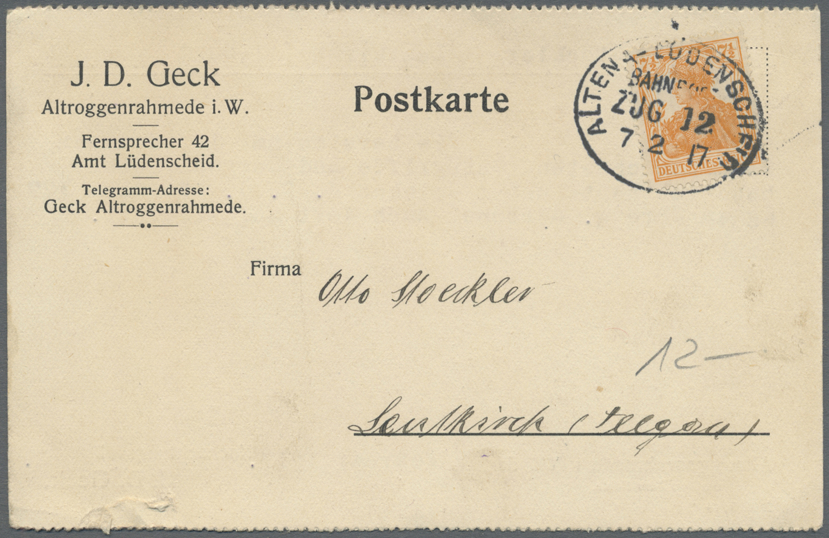 Br/GA/ Deutsches Reich - Bahnpost: 1894/1943, Kleinbahnen Westdeutschland, Norddeutschland, Hessen u. Harz,