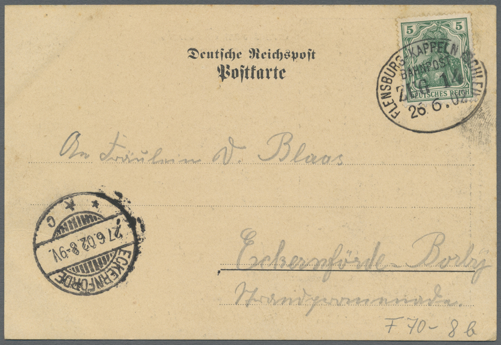 Br/GA/ Deutsches Reich - Bahnpost: 1894/1943, Kleinbahnen Westdeutschland, Norddeutschland, Hessen u. Harz,