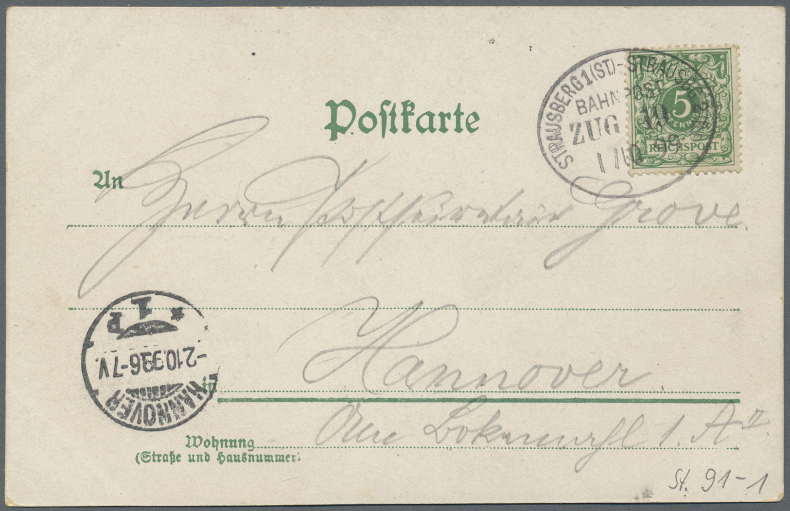 Br/GA/ Deutsches Reich - Bahnpost: 1897/1943, Kleinbahnen Thüringen, Anhalt, Brandenburg, Sachsen, Mecklenb