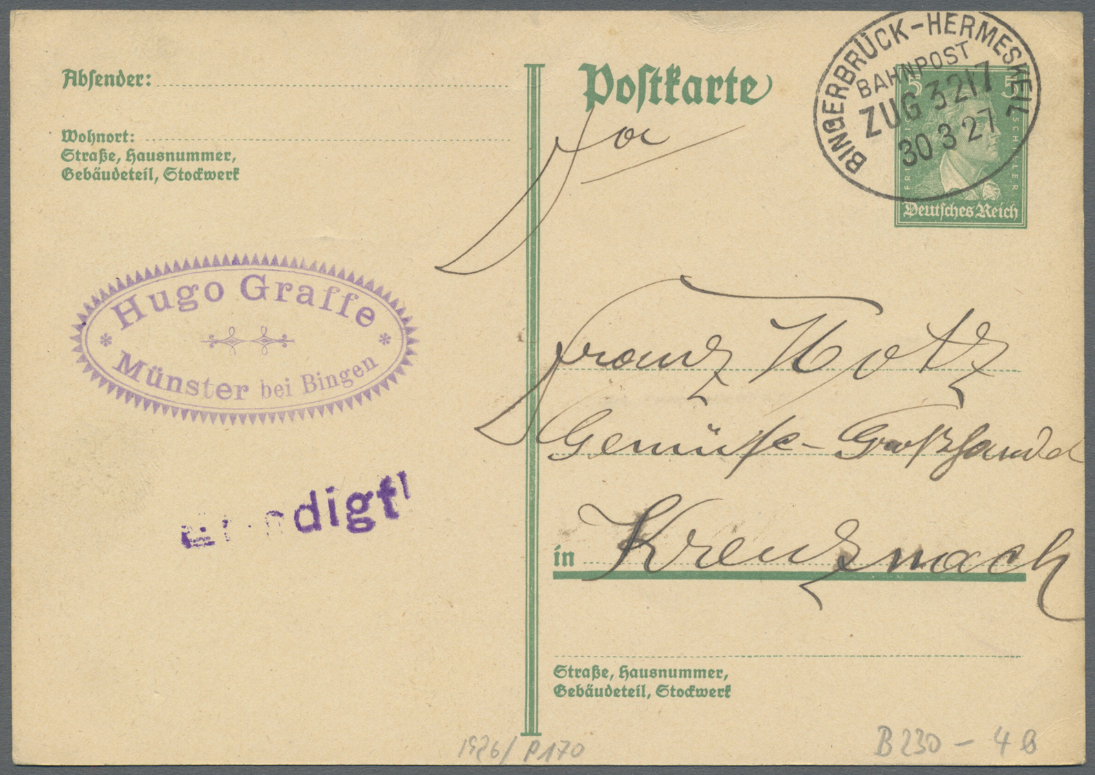 Br/GA Deutsches Reich - Bahnpost: 1923/1943, Sammlung von 350 Belegen in 5 Briefalben, teils unterschiedli