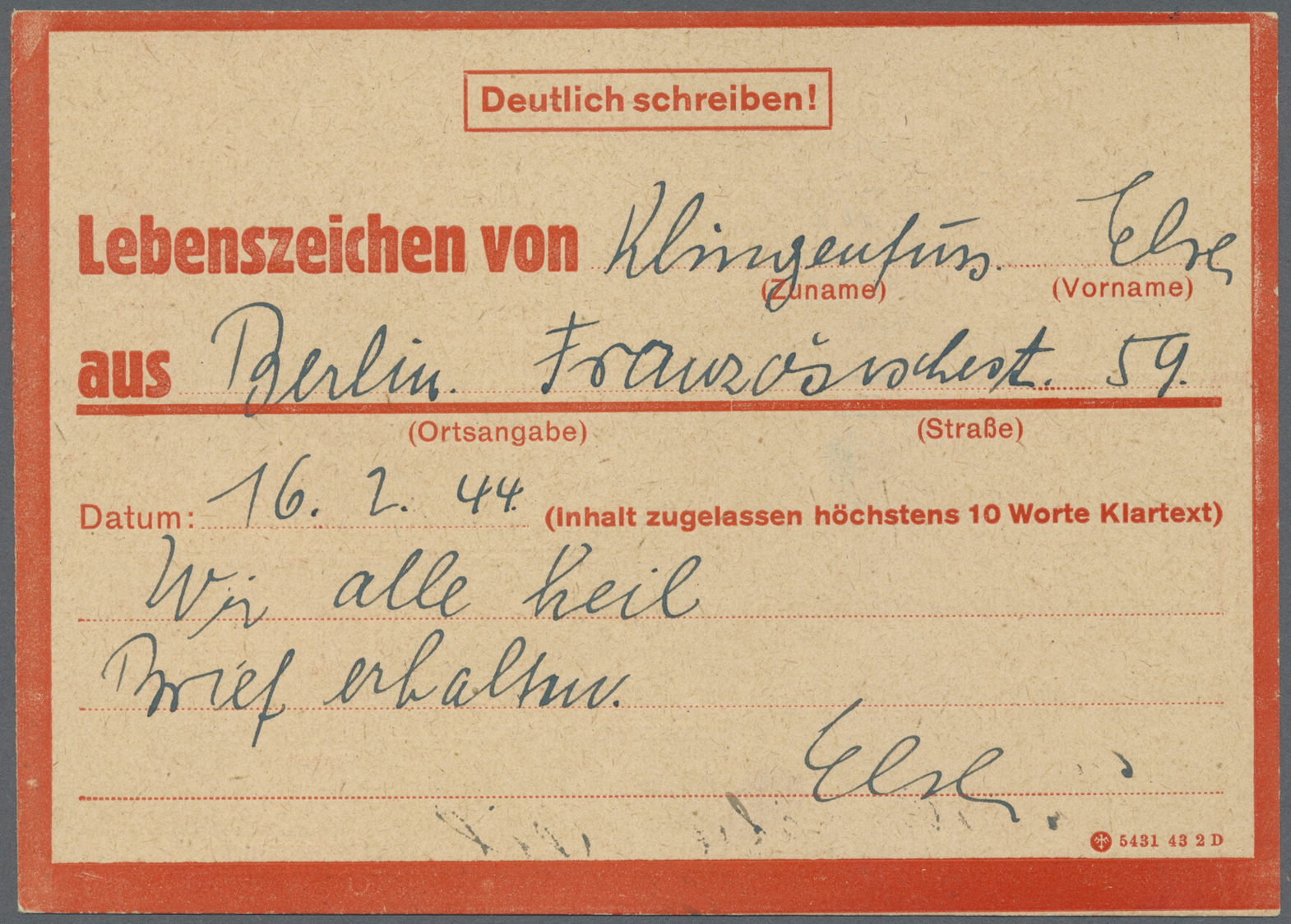 Br Deutsches Reich - Besonderheiten: 1933/1945, Belege und Dokumente abseits der reinen Markenfrankatur