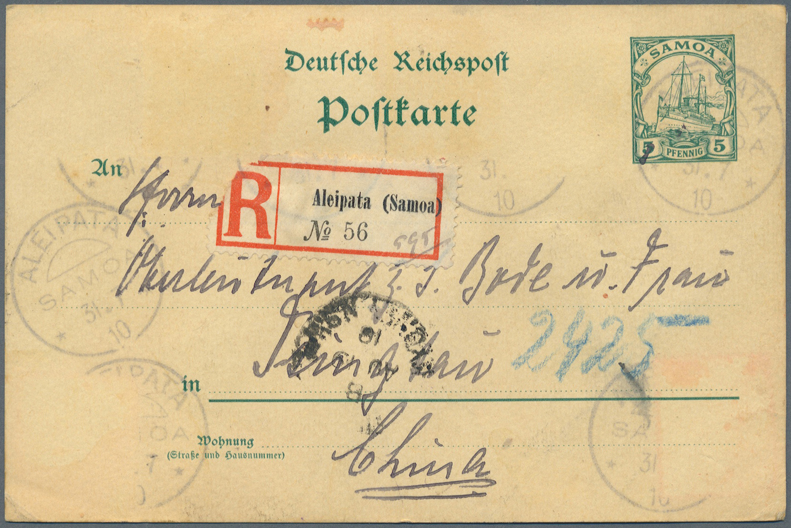 GA/ Deutsche Auslandspostämter + Kolonien: 1900 - 1918, 55 Ganzsachen Und Postkarten, Gebraucht, Dabei A - Autres & Non Classés