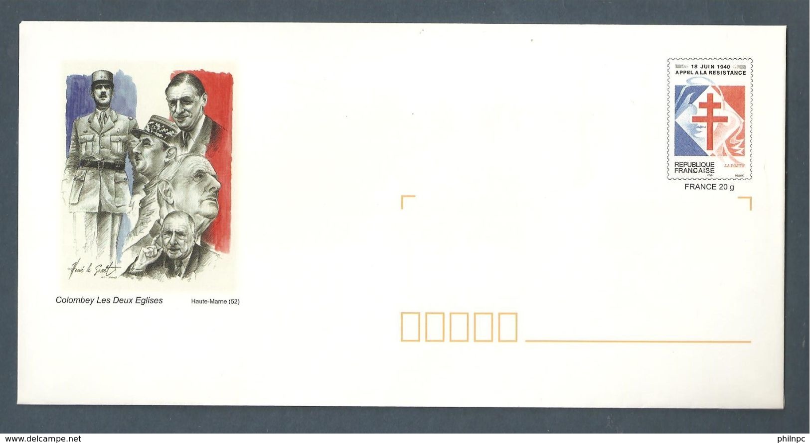 France, Entier Postal, PAP, 2656-E1, 2656, Neuf **, TTB, De Gaulle, Appel Du 18 ,juin 1940 - PAP : Altri (1995-...)