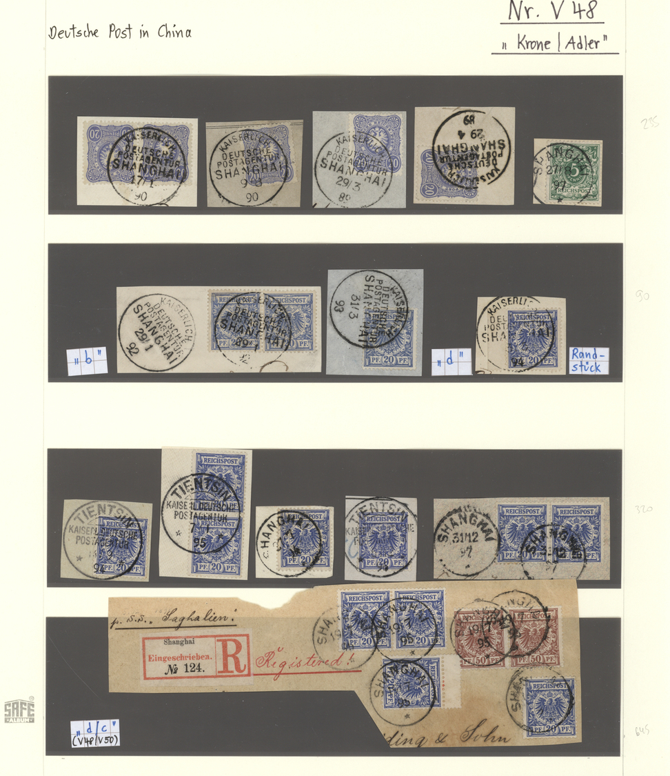 Brfst Deutsche Post In China - Vorläufer: 1889-1897, Sehr Attraktives Lot Vorläufer Auf Sauberen Briefstüc - Chine (bureaux)
