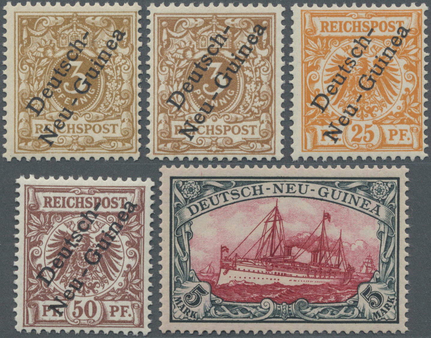 ** Deutsch-Neuguinea: 1897/1919, Ausschließlich Postfrische Sammlung Auf Blättern, Ab Mi. Nr. 1 In Vers - Duits-Nieuw-Guinea