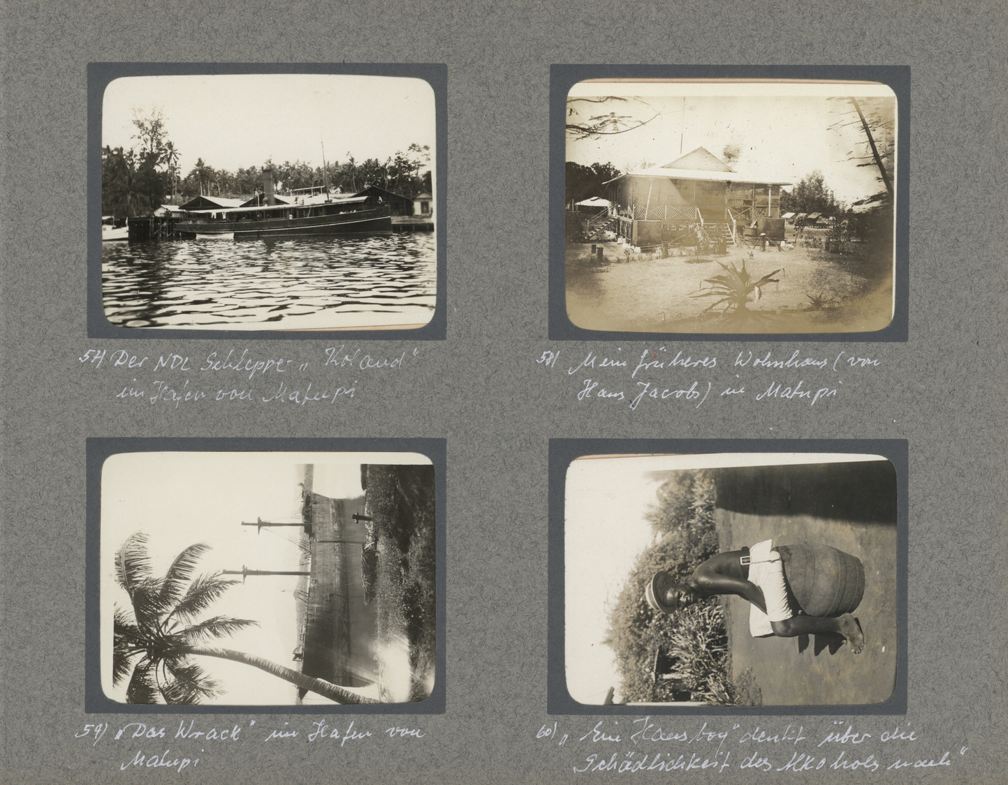 Deutsch-Neuguinea - Besonderheiten:  1911-1912: Fotoalbum Deutschneuguinea 64 Fotos Gesteckt Und Bes - Duits-Nieuw-Guinea