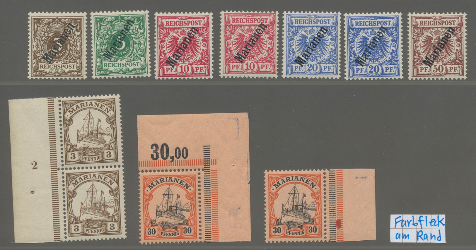 ** Deutsche Kolonien - Samoa: 1900-1920 (ca.), Kleine Postfrische Partie Mit Ein Paar Randstücken, Dabe - Samoa