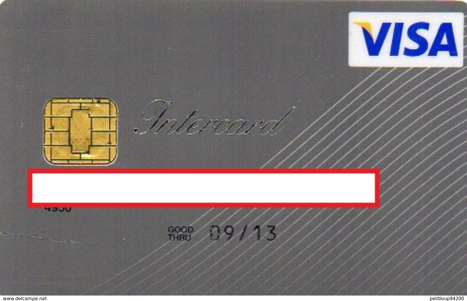 CARTE BANCAIRE INTERCARD Visa SUISSE - Tarjeta Bancaria Desechable