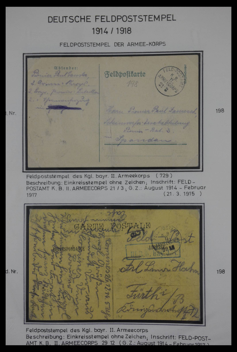 Feldpost 1. Weltkrieg: Fantastic collection in albums, all written up with fieldpost station, many d