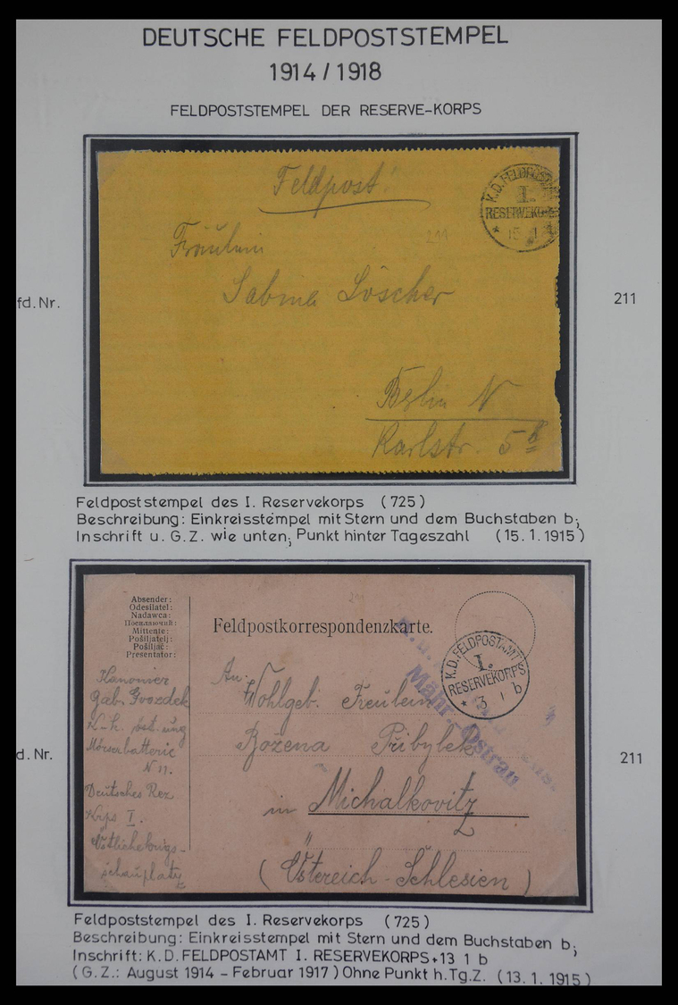 Feldpost 1. Weltkrieg: Fantastic collection in albums, all written up with fieldpost station, many d