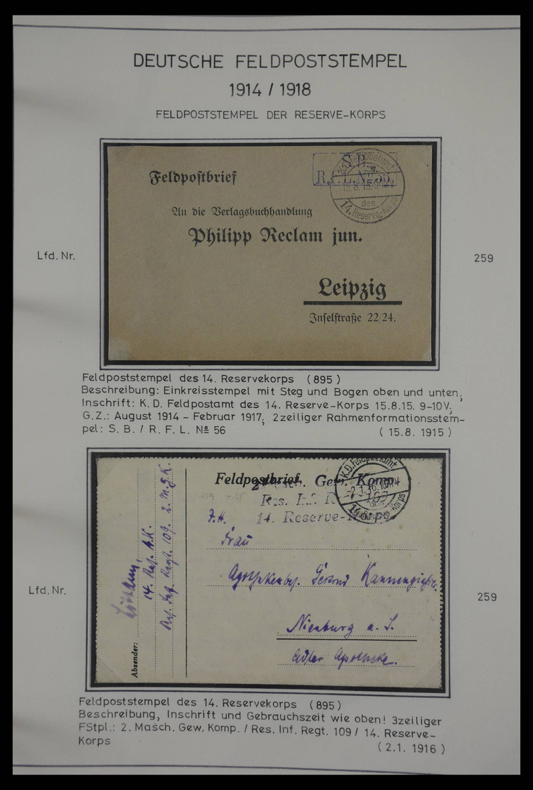 Feldpost 1. Weltkrieg: Fantastic collection in albums, all written up with fieldpost station, many d