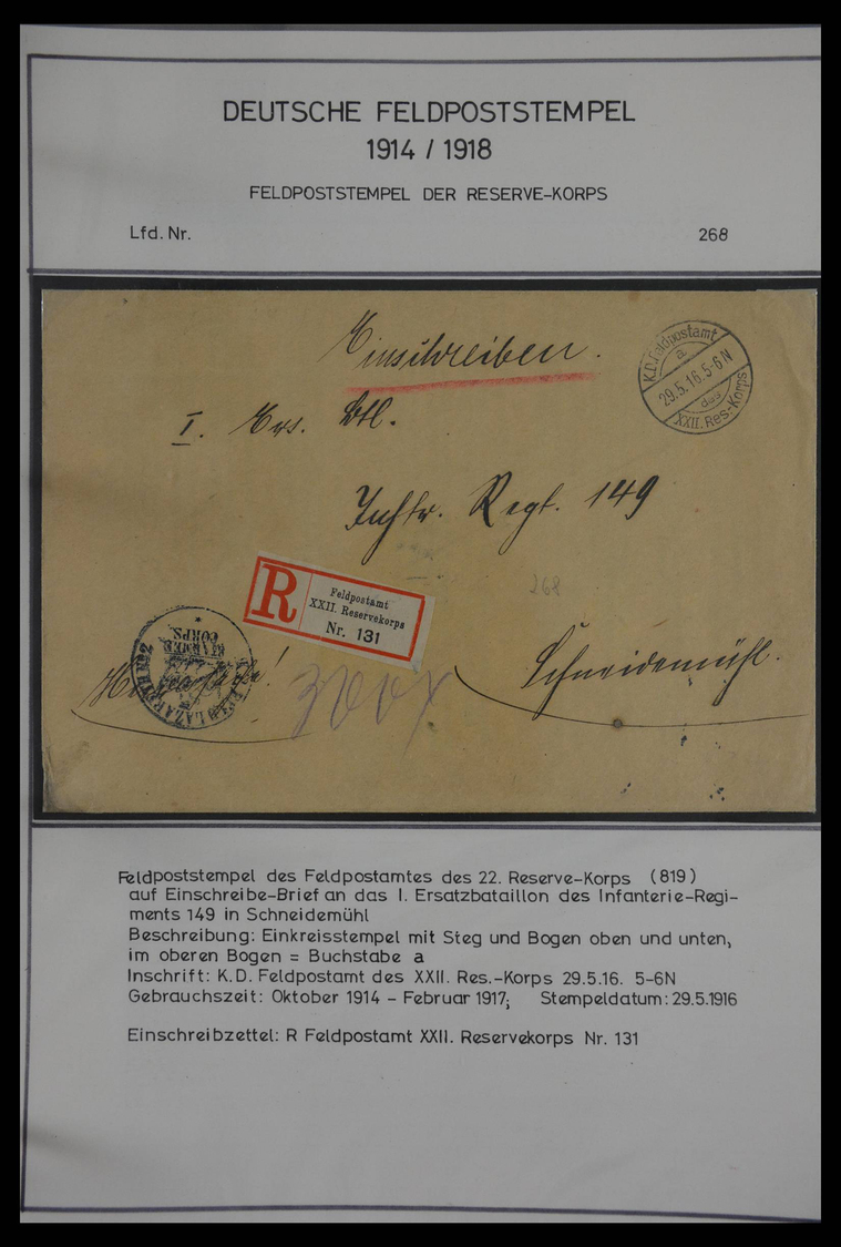 Feldpost 1. Weltkrieg: Fantastic collection in albums, all written up with fieldpost station, many d