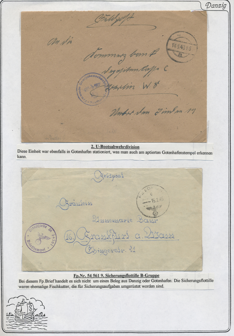 Br Danzig: 1800/1945 (ca): Feldpost in Danzig ab der napoleonischen Zeit mit Erster und Zweiter Weltkri