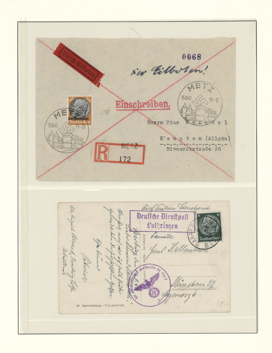 O/**/*/Br Deutsche Besetzung II. WK: 1939/1944, Gestempelte Und Postfrische/ungebrauchte Sammlung In Zwei Lind - Occupation 1938-45