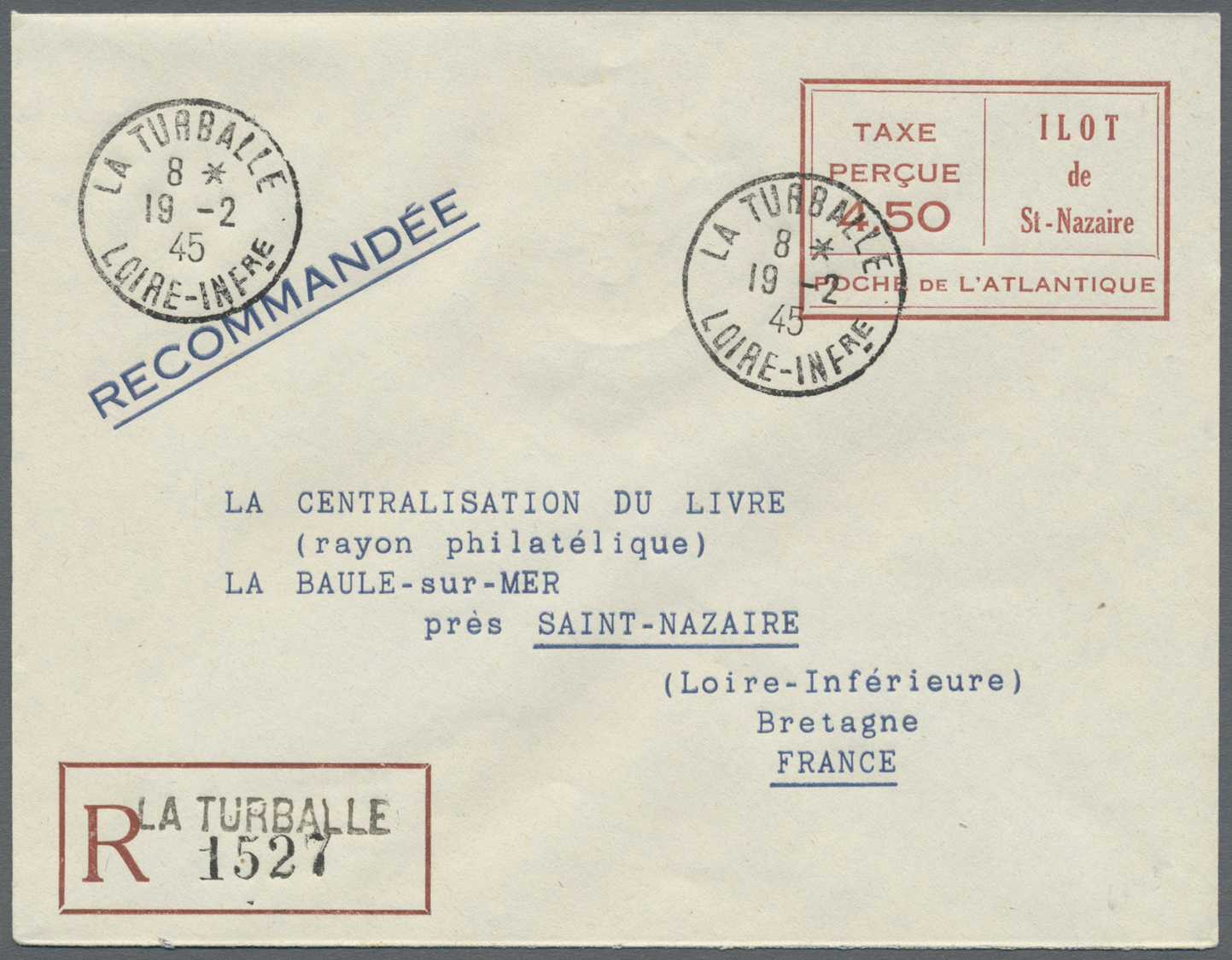 O/(*)/Brfst/Br/GA Dt. Besetzung II WK - Frankreich - St. Nazaire: 1945, Interessante Sammlung Mit U.a. Ungebrauchten U - Occupation 1938-45
