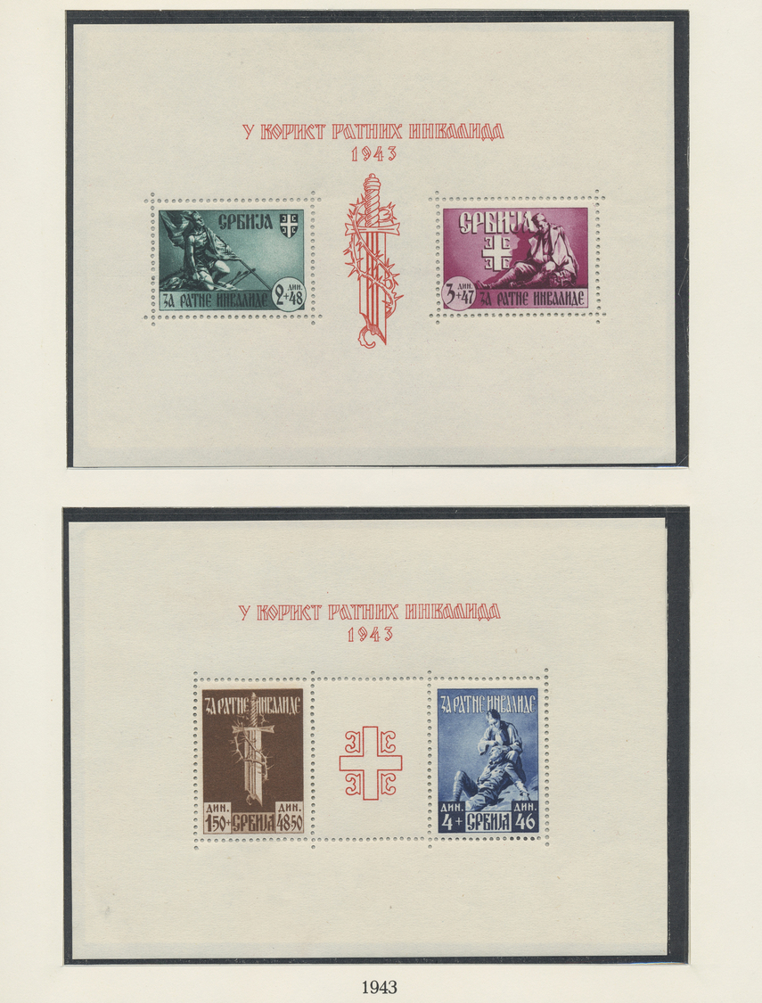 **/* Dt. Besetzung II WK - Serbien: 1941/1944, Bis Auf Nr. 54IV * Sonst ** Sammlung Auf Vordruckseiten In - Bezetting 1938-45