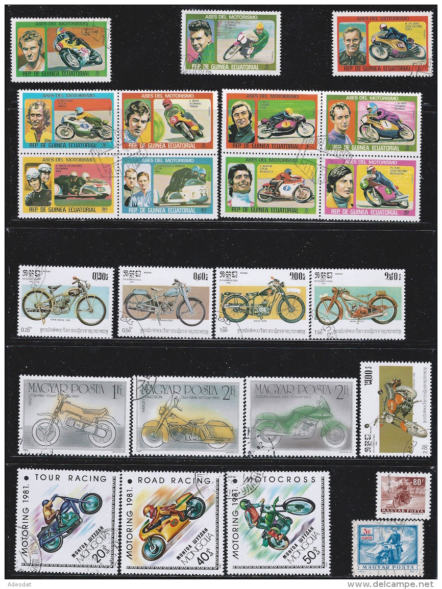 MOTORCYCLES 24 RECENT STAMPS - Motorräder