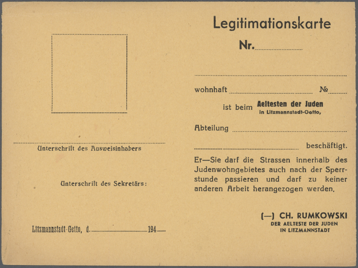 Br KZ-Post: Ghetto Litzmannstadt: 1940/1941 (ca.), Partie mit 16 ungebrauchten und gebrauchten Formular