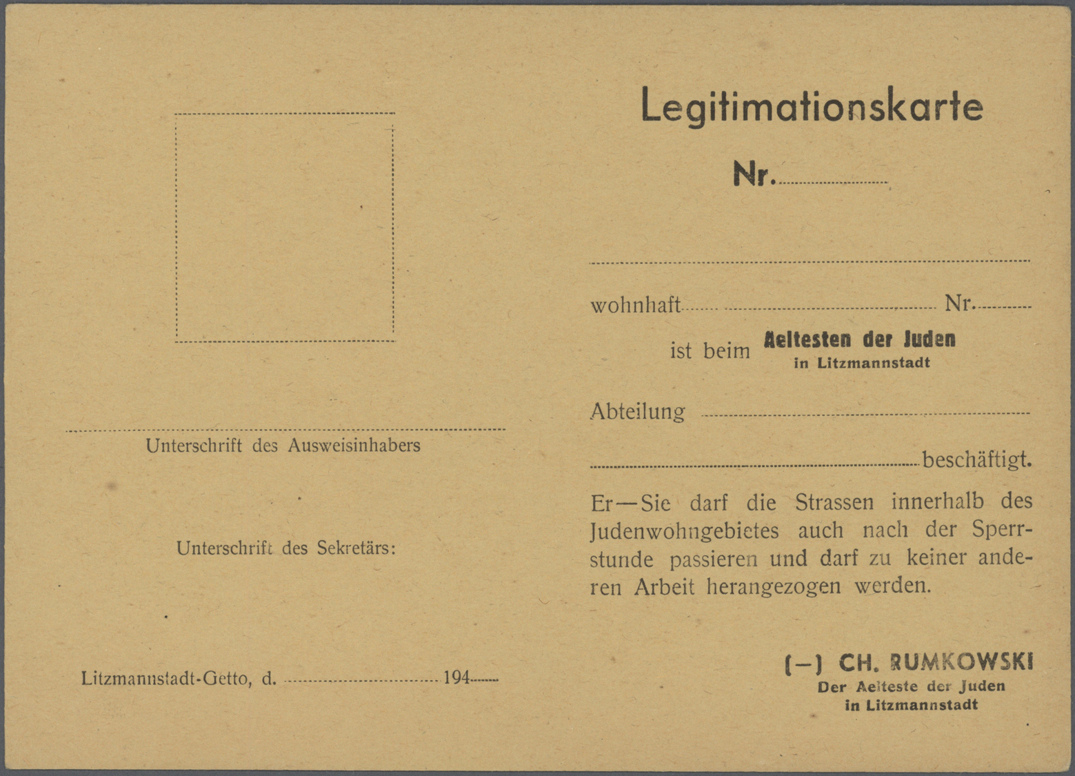 Br KZ-Post: Ghetto Litzmannstadt: 1940/1941 (ca.), Partie mit 16 ungebrauchten und gebrauchten Formular