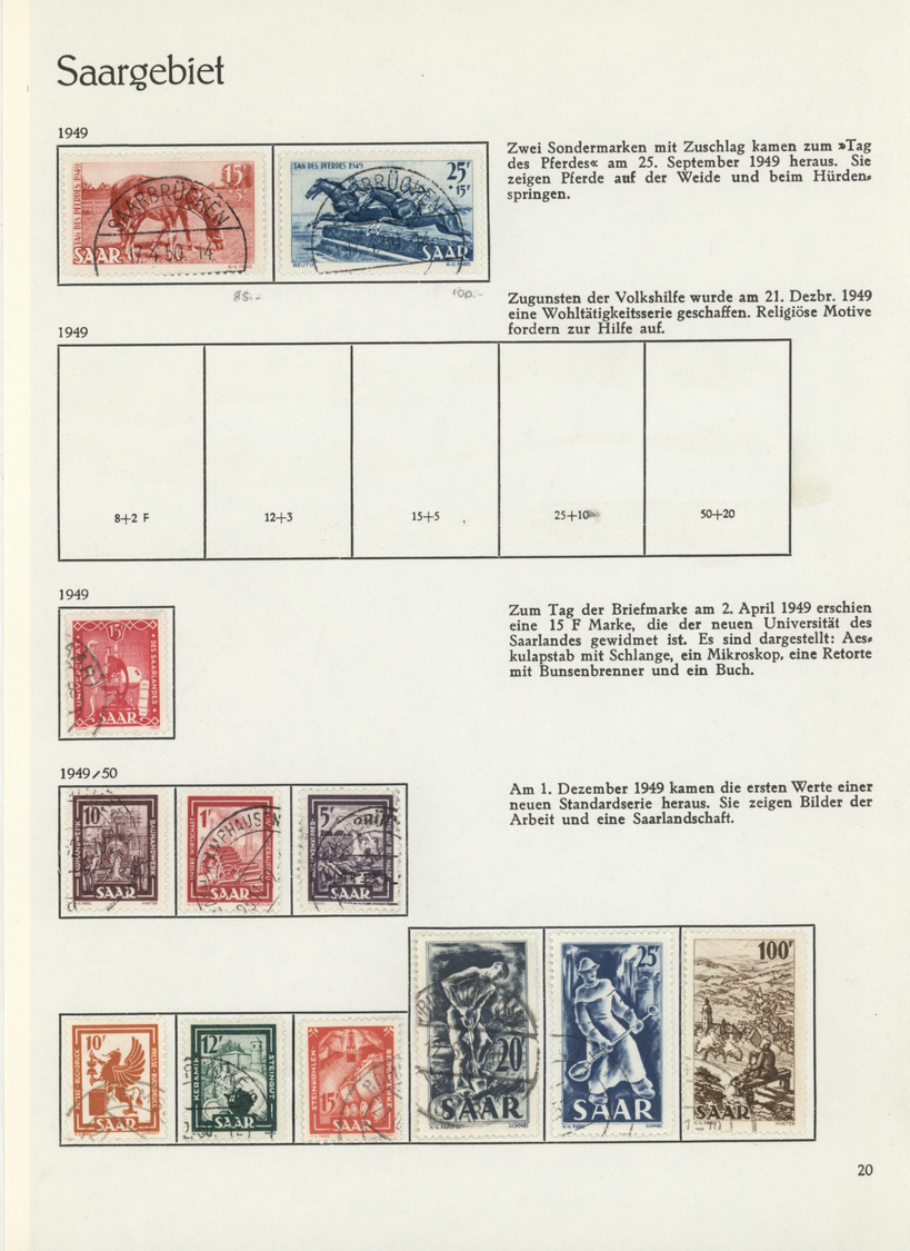 O Deutschland Nach 1945: 1945/1959, Sauber Gestempelte Sammlung Im Sprechenden Behrens-Album, Immer Wi - Collections