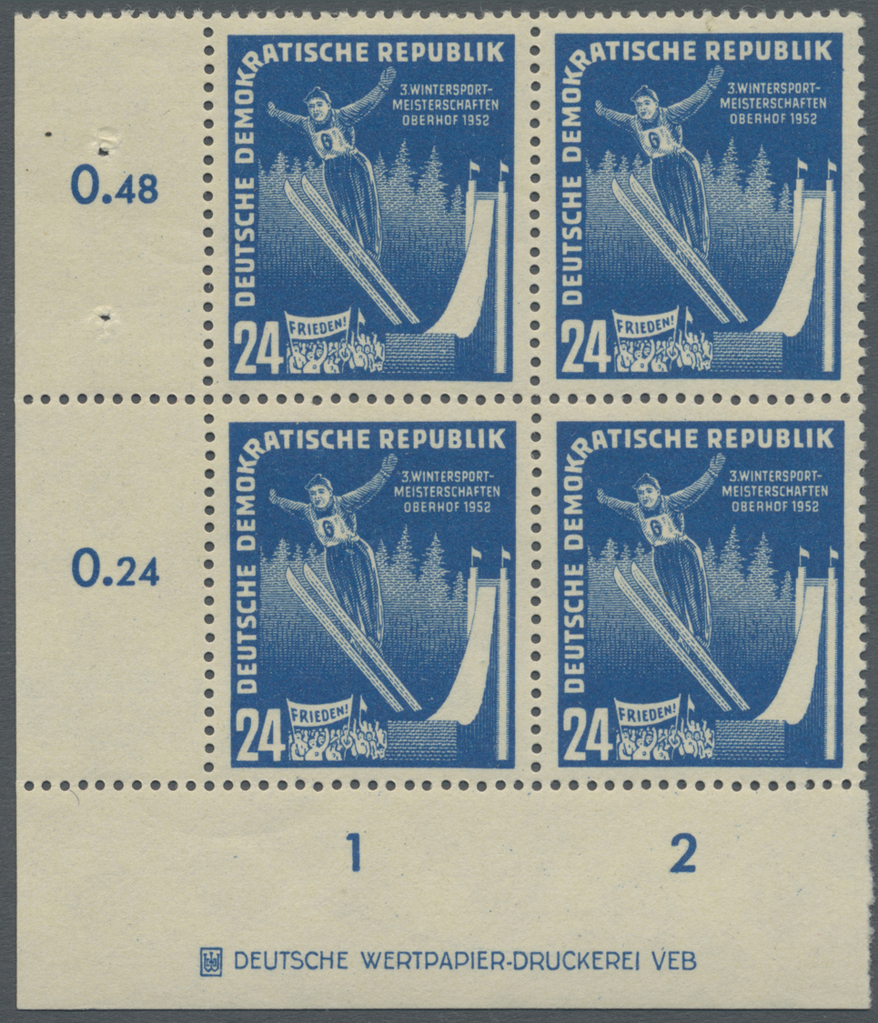 **/O Sowjetische Zone Und DDR: 1949/1952, Postfrische Spezialpartie DV Und DZ (teils Weitere Marke Anhäng - Verzamelingen