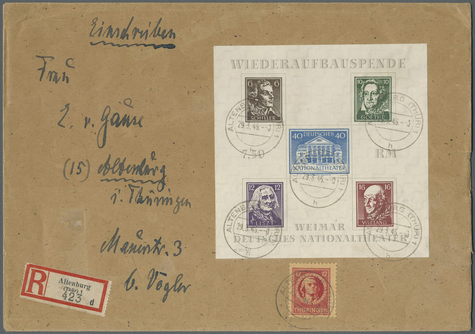 Br/GA Sowjetische Zone: 1945/1946, Lot Von Zwölf Briefen/gebrauchten Ganzsachen (mit Bedarfstexten), Dabei - Autres & Non Classés